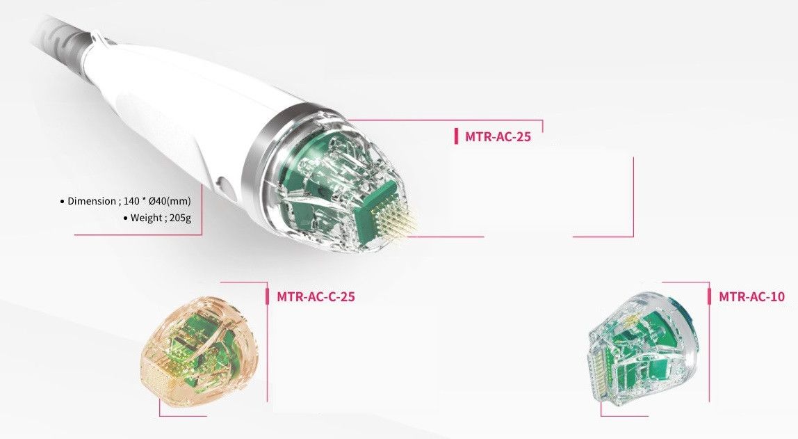 Манипула Micro-Needle RF и три различных насадки для аппарата Iooda fraxis duo